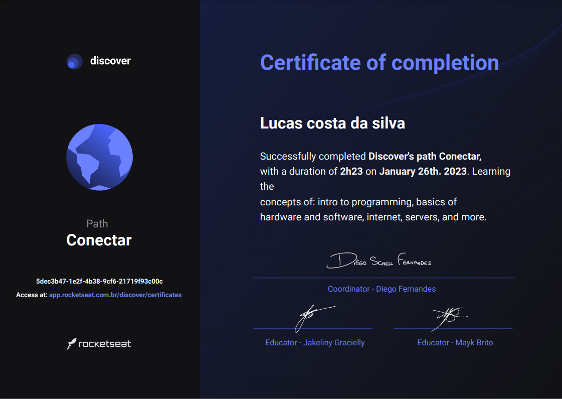 Discover's path Conectar